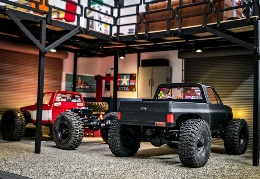 Rear view of 828RC comp Squarebody showing bobbed doved bed; finished example