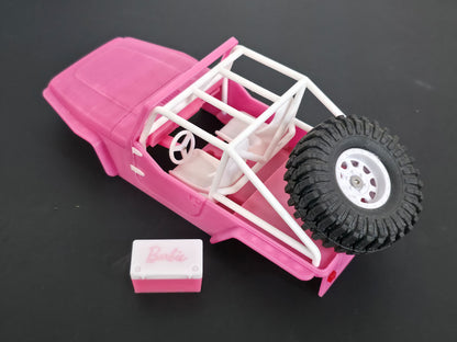 828RC SCX24 Stock Chassis Barbie TJ Jeep kit #000