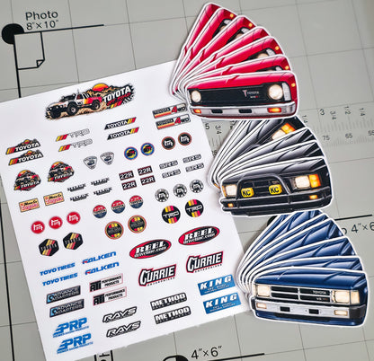 Toyota RC Scale Sticker Sheet | Waterproof Micro Scale & 1:10 Decals