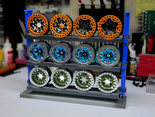 828RC Modular RC 1.9 Wheel Rack STL Digital Download | 3D Printable 1.9 Wheel Display & Storage Rack