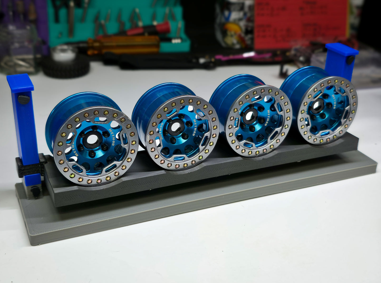 828RC Modular RC 1.9 Wheel Rack STL Digital Download | 3D Printable 1.9 Wheel Display & Storage Rack