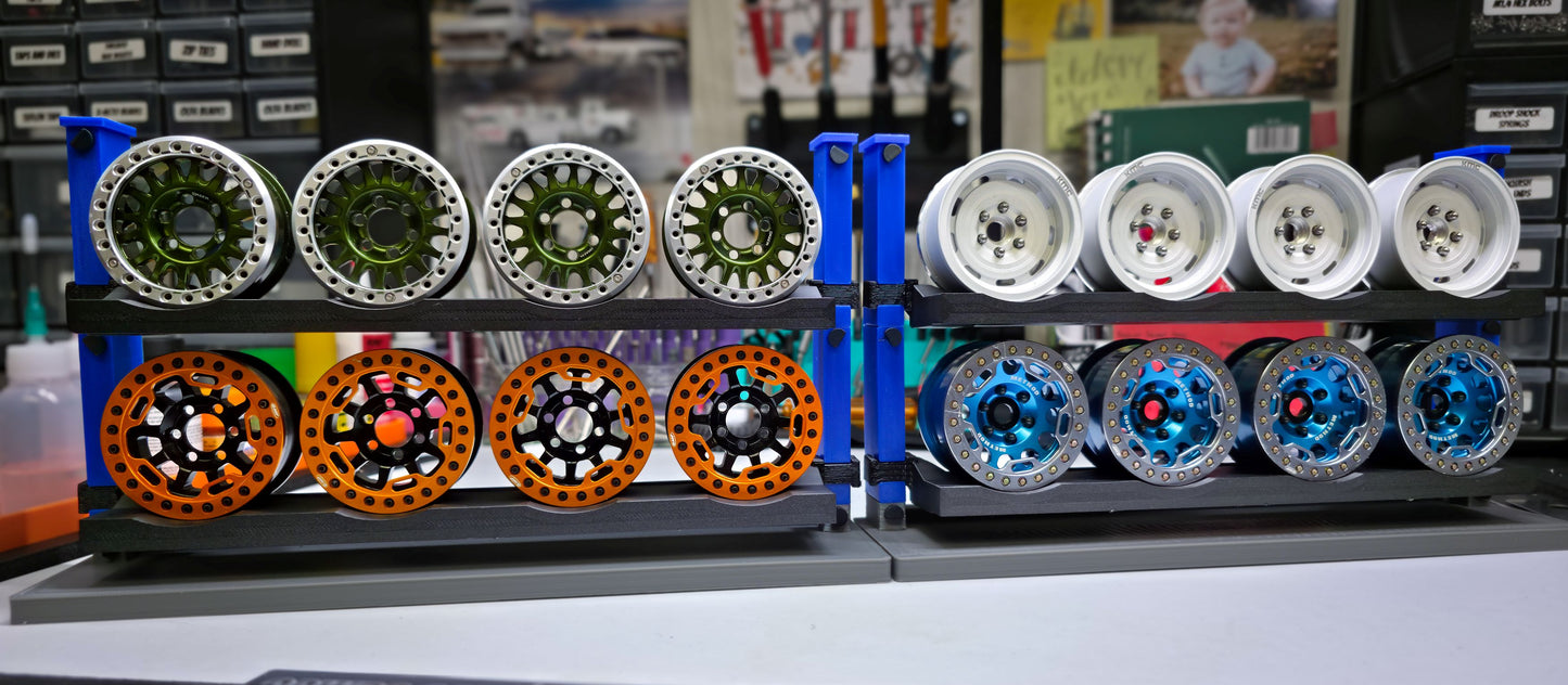 828RC Modular RC 1.9 Wheel Rack STL Digital Download | 3D Printable 1.9 Wheel Display & Storage Rack