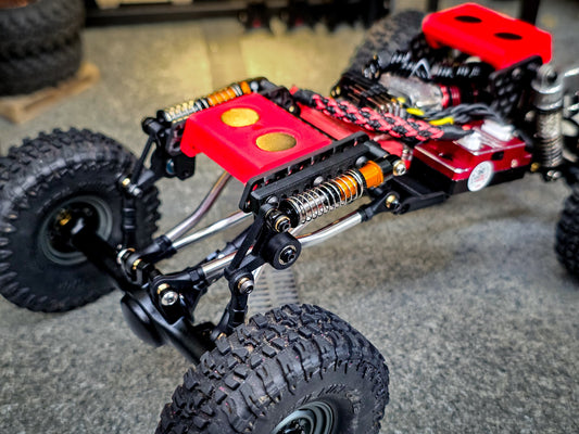 828RC King Snake rear cantilever suspension kit installed, showing complete rear assembly