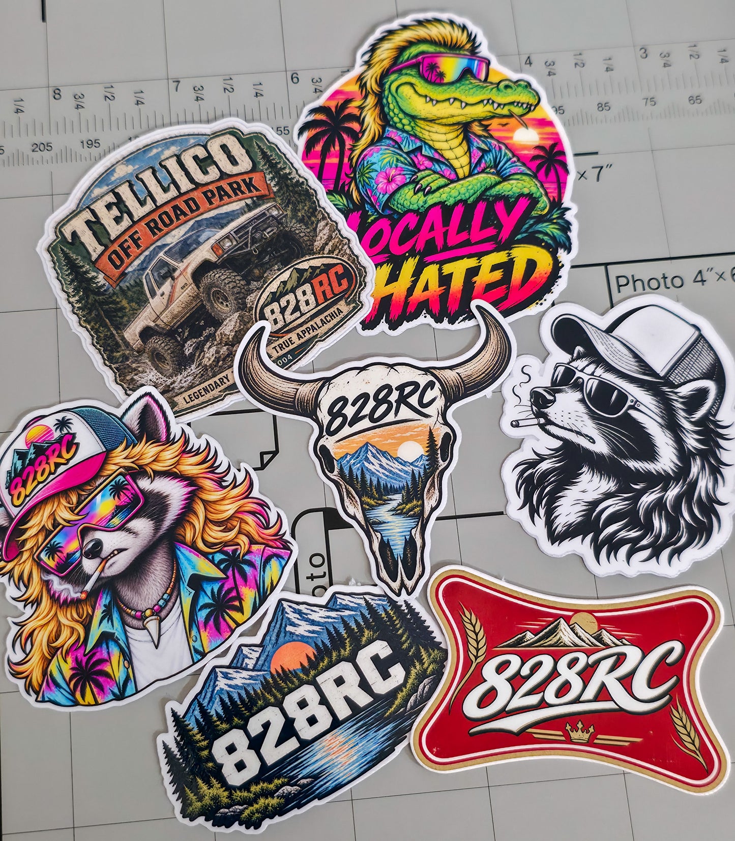 828RC Sticker Slap Pack | RC Crawler, Off-Road, Automotive & Funny Vinyl Stickers